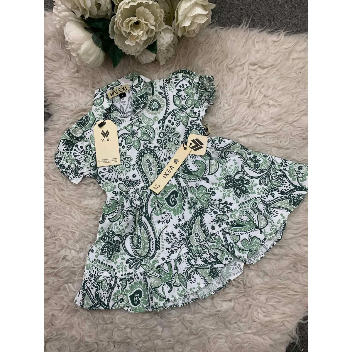 Kids Affordable Collection 2026: Kids Girls New Arrivals Cotton Printed Frock Export