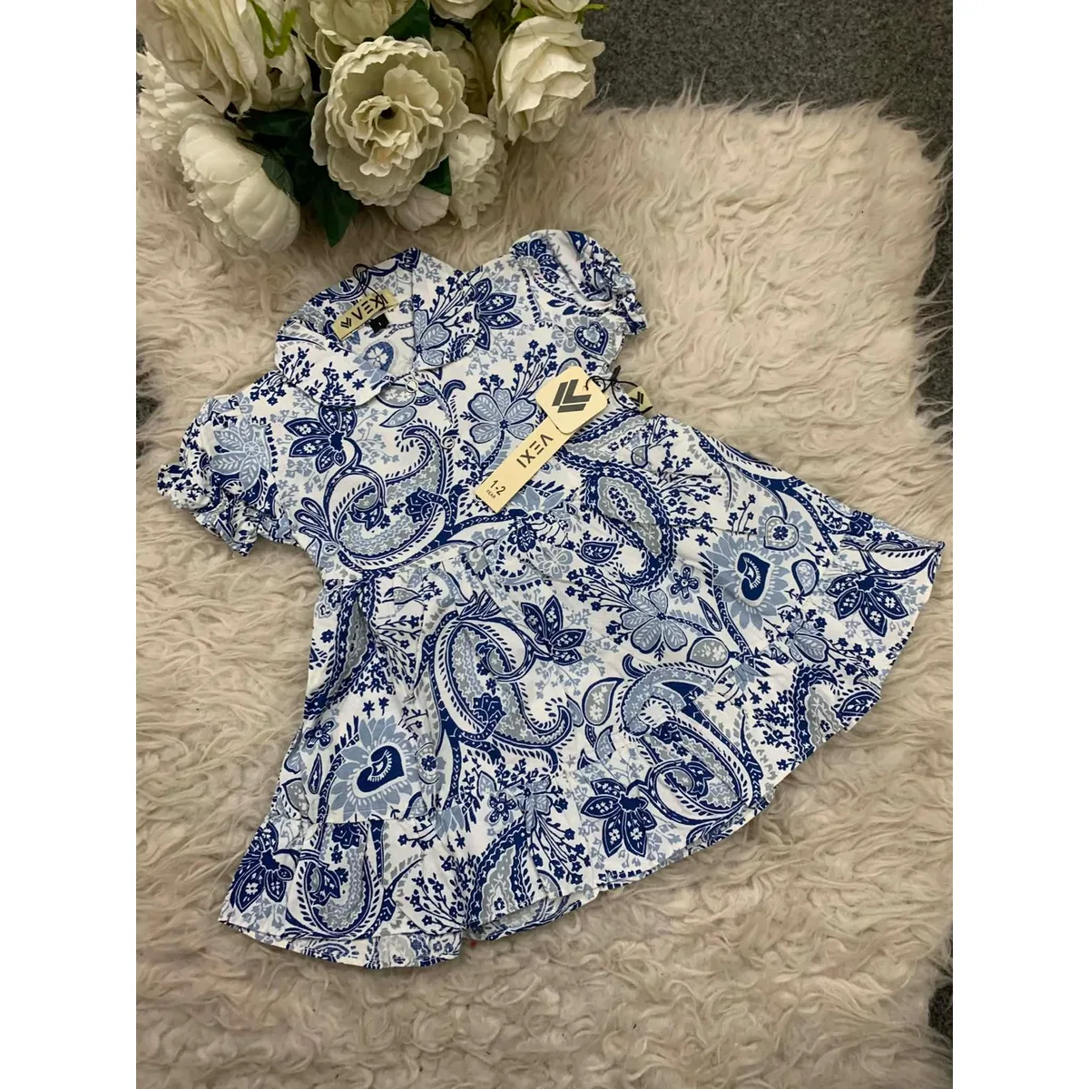Kids Affordable Collection 2026: Kids Girls New Arrivals Cotton Printed Frock Export