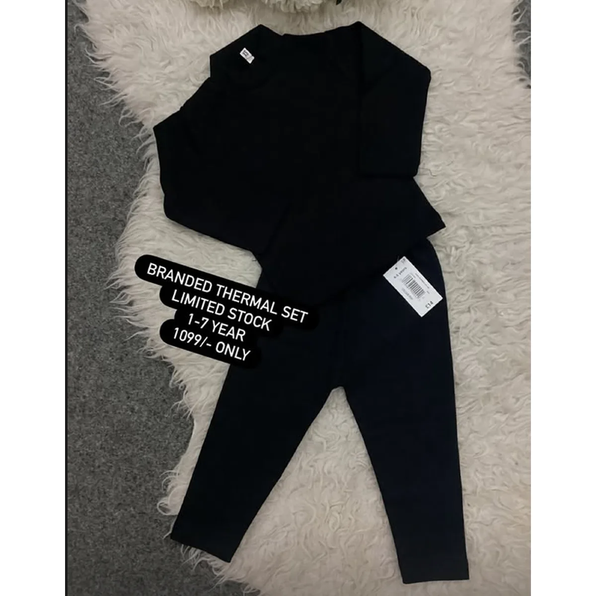 Kids Affordable Collection 2026: Kids Boys Girls Thermal Sets – Neutral – 1-10 Year #002
