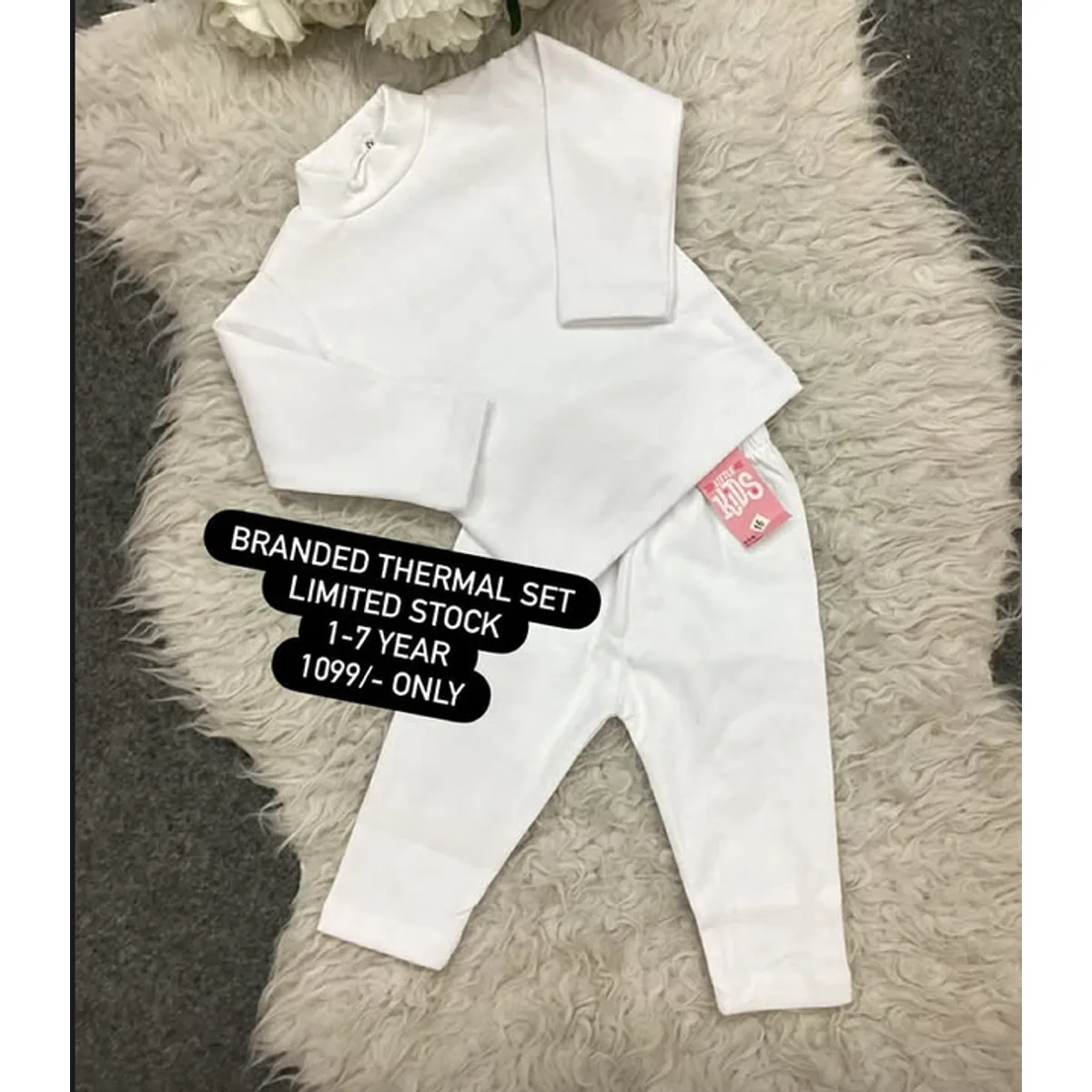 Kids Affordable Collection 2026: Kids Boys Girls Thermal Sets – Neutral – 1-10 Year #001