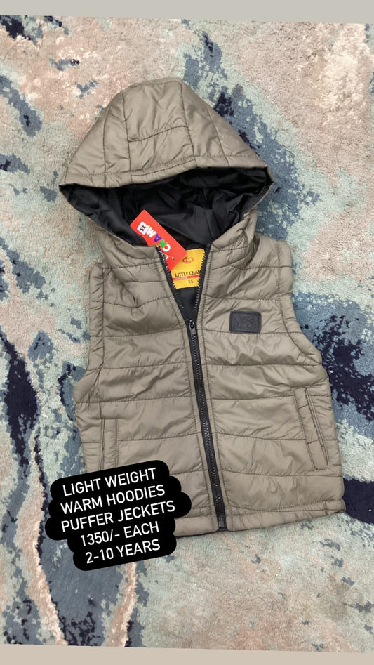Kids Girls Boys Affordable Baby Outfits –- Warm Puffer Jacket Branded Winter Sleeveless