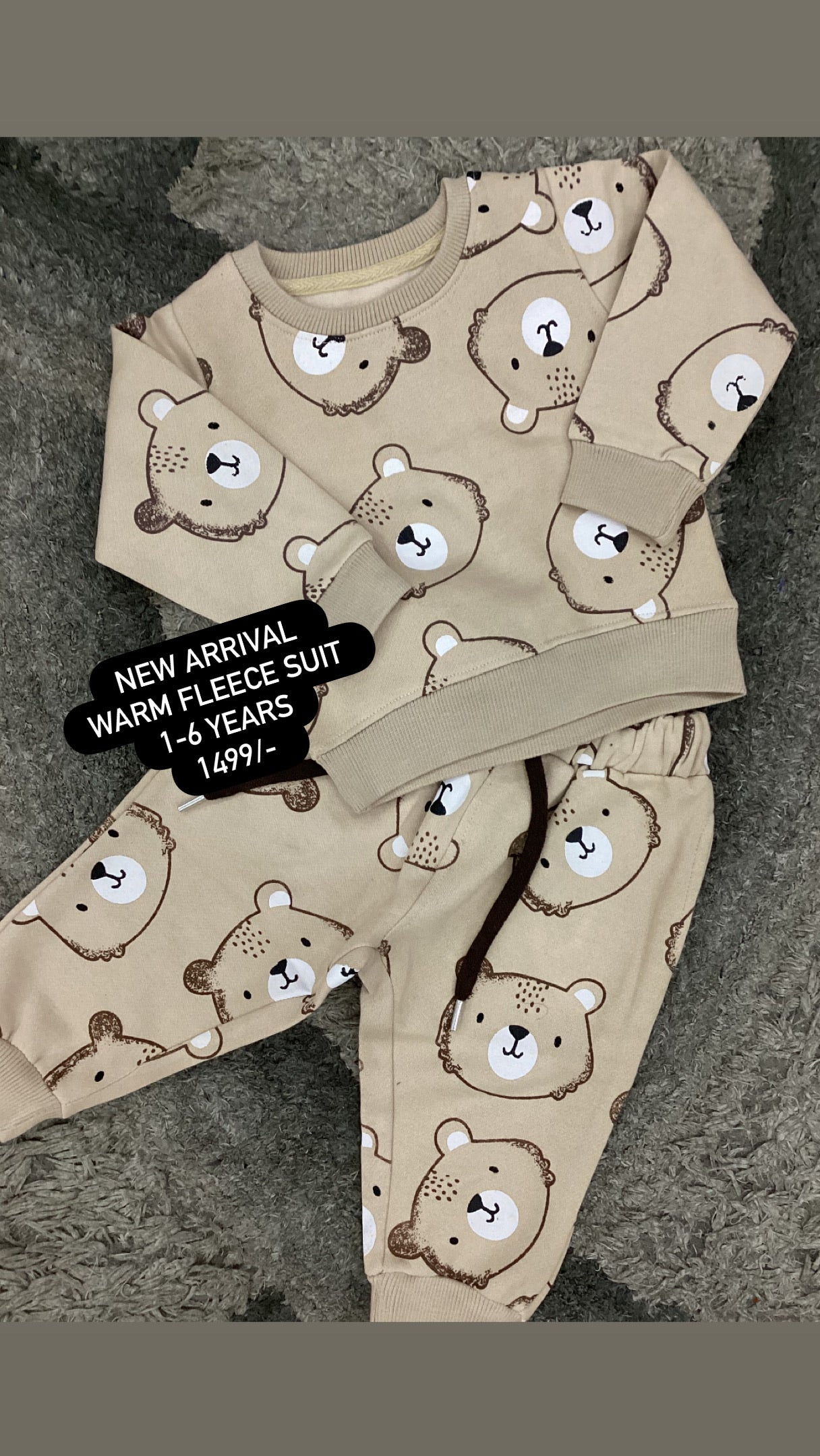 Kids Girls Boys Affordable Baby Outfits –- Winter Warm Original Branded Track Suits