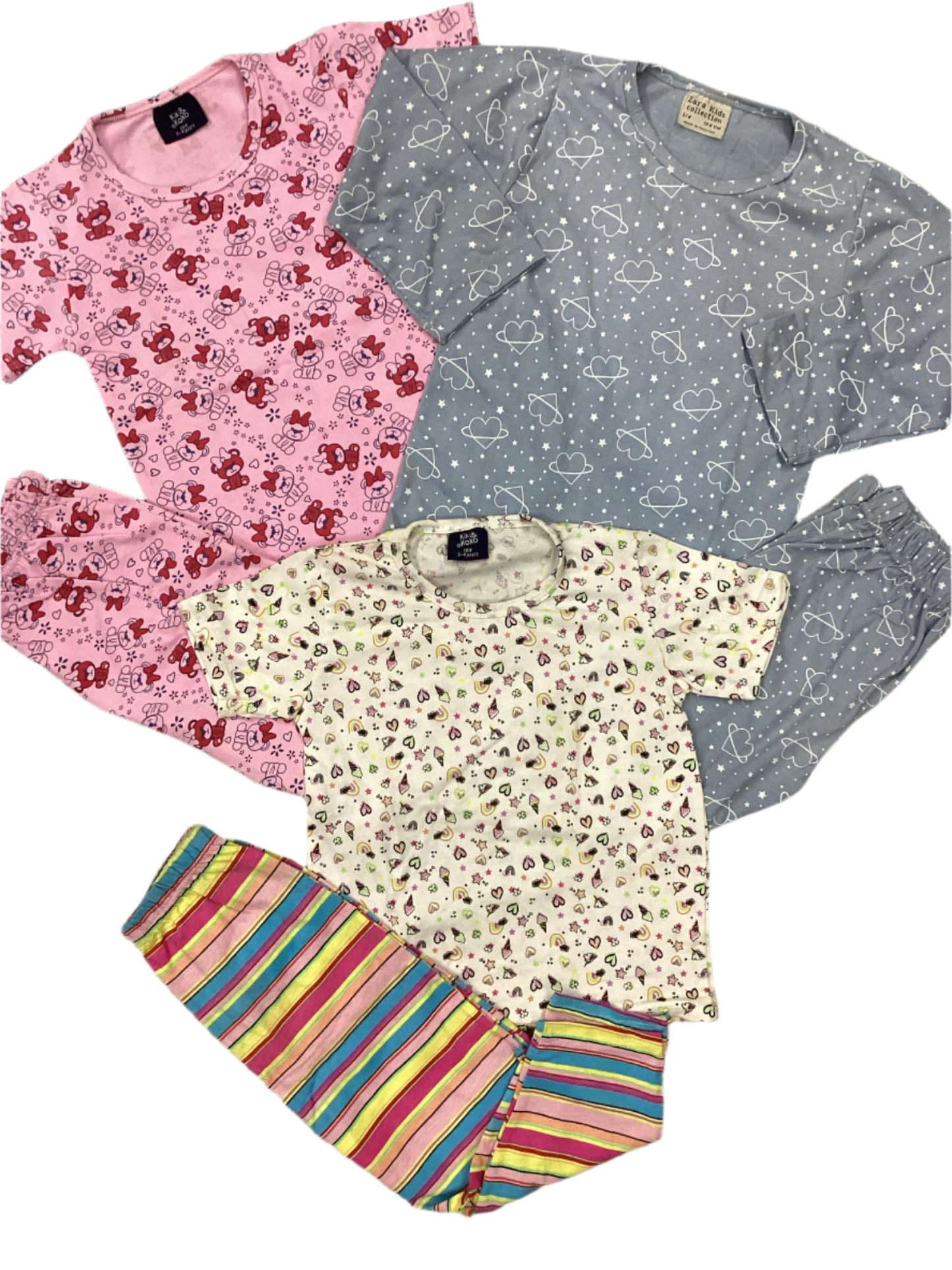 Kids Girls Boys Summer Pj Suit 3-4 Year