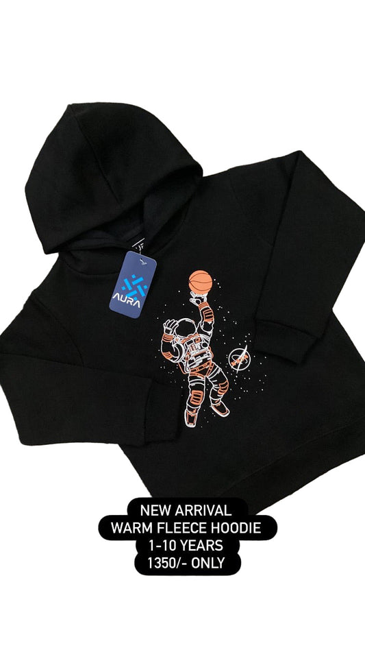 Kids Boys Affordable Baby Outfits –- Warm Fleece Branded Hoodie