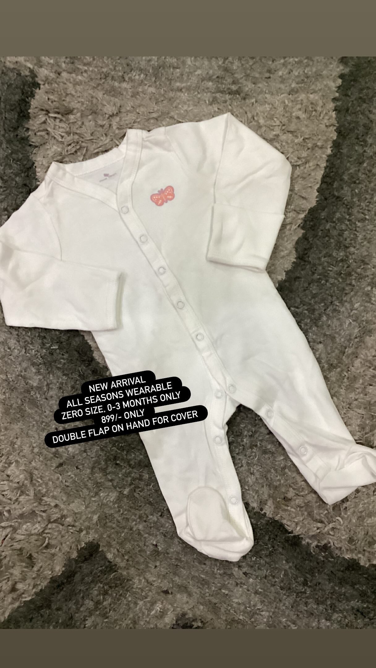 Kids Infant Affordable Baby Outfits –- Winter Original Minnie Minors Full Length Romper