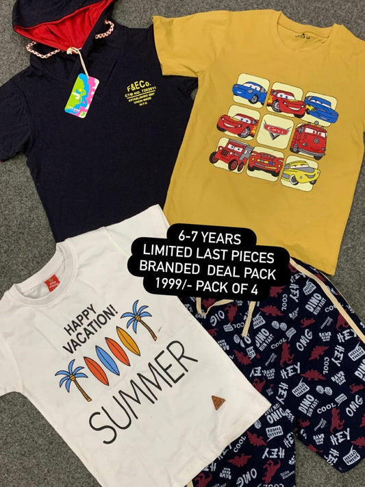 Kids Affordable Collection 2026: Kids Boys Branded Packs Deal Summer Sale 6-7 Years