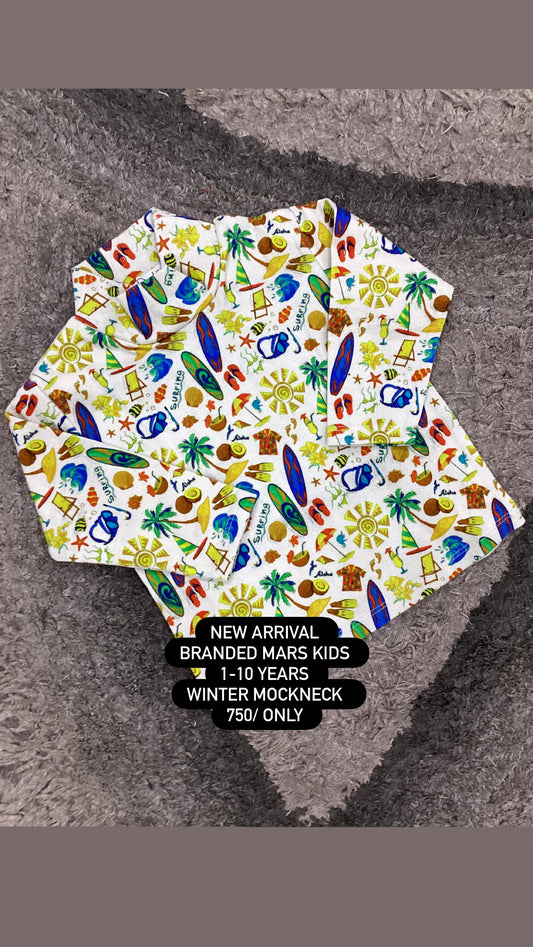 Kids Boys Girls Affordable Baby Outfits –-Winter  Warm Branded Original Mock Neck