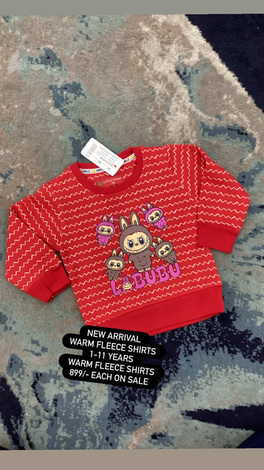 Kids Girls Affordable Baby Outfits –- Winter Fleece Warm Branded Sweat Shirt