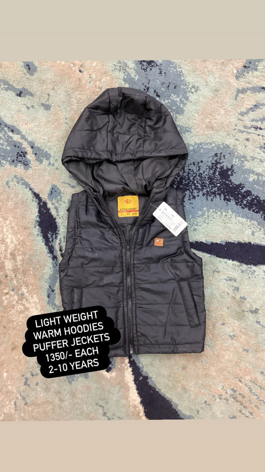 Kids Girls Boys Affordable Baby Outfits –- Warm Puffer Jacket Branded Winter Sleeveless