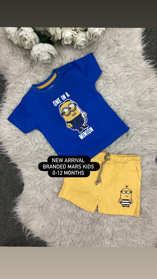 Kids Infant Affordable Baby Outfits –- Summer New Arrival Original Branded T Shirt with Shorts