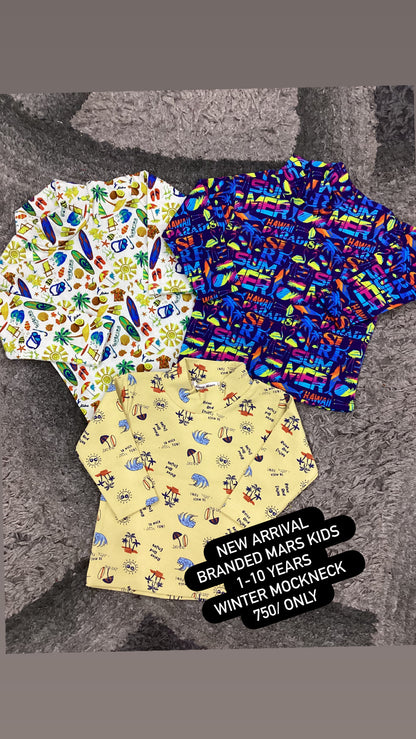 Kids Boys Girls Affordable Baby Outfits –- Winter Warm Branded Original Mock Neck