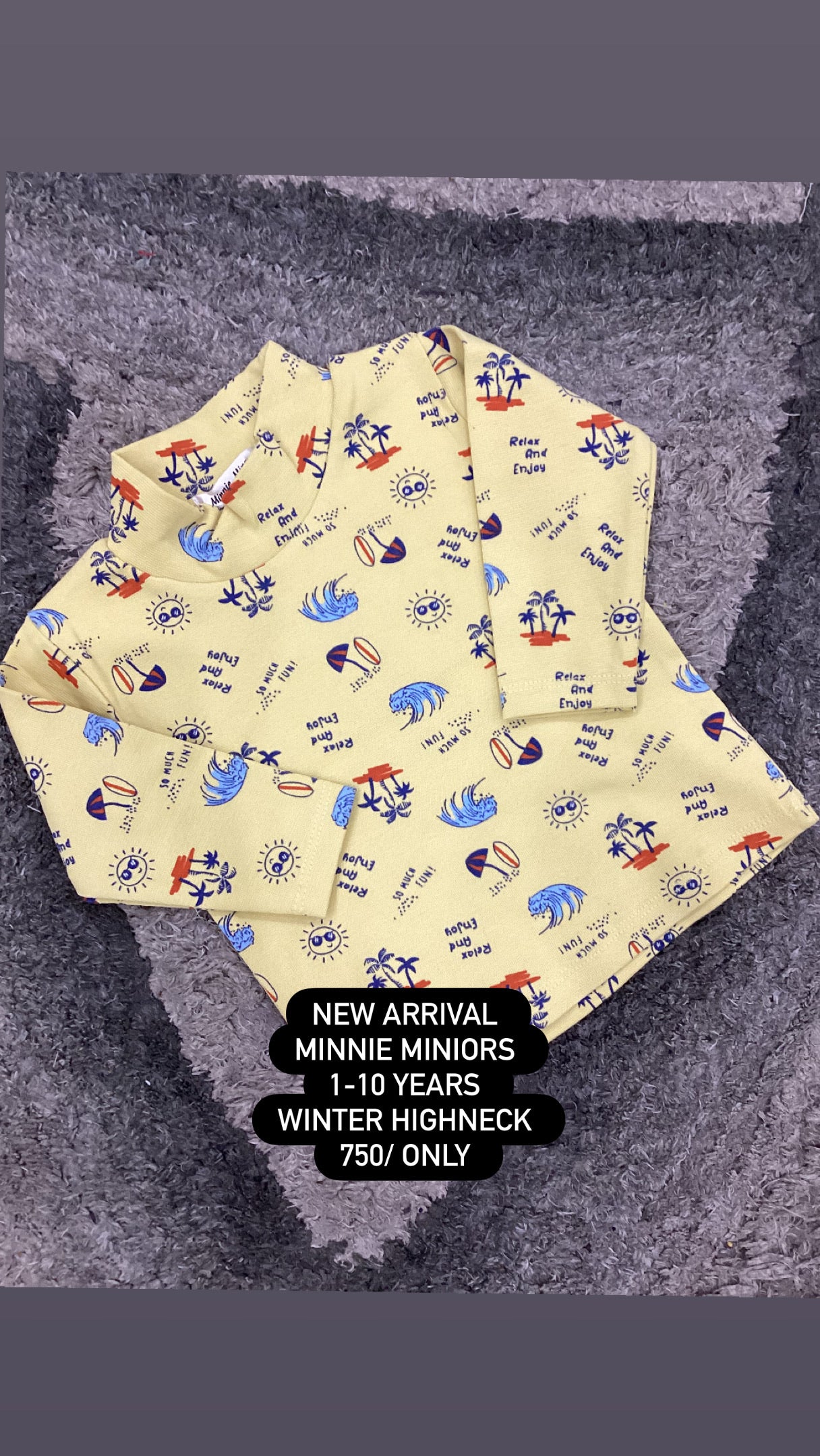 Kids Boys Girls Affordable Baby Outfits –- Winter Warm Branded Original Mock Neck