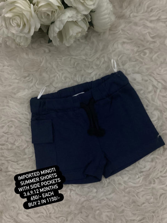 Kids Infant Affordable Baby Outfits –- Summer New Arrival Original Minoti Shorts