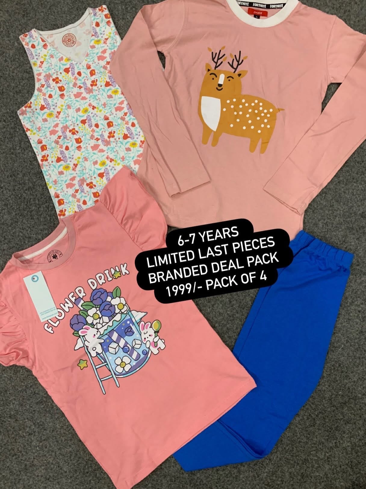 Kids Affordable Collection 2026: Kids Girls Branded Packs Deal Summer Sale 6-7 Years