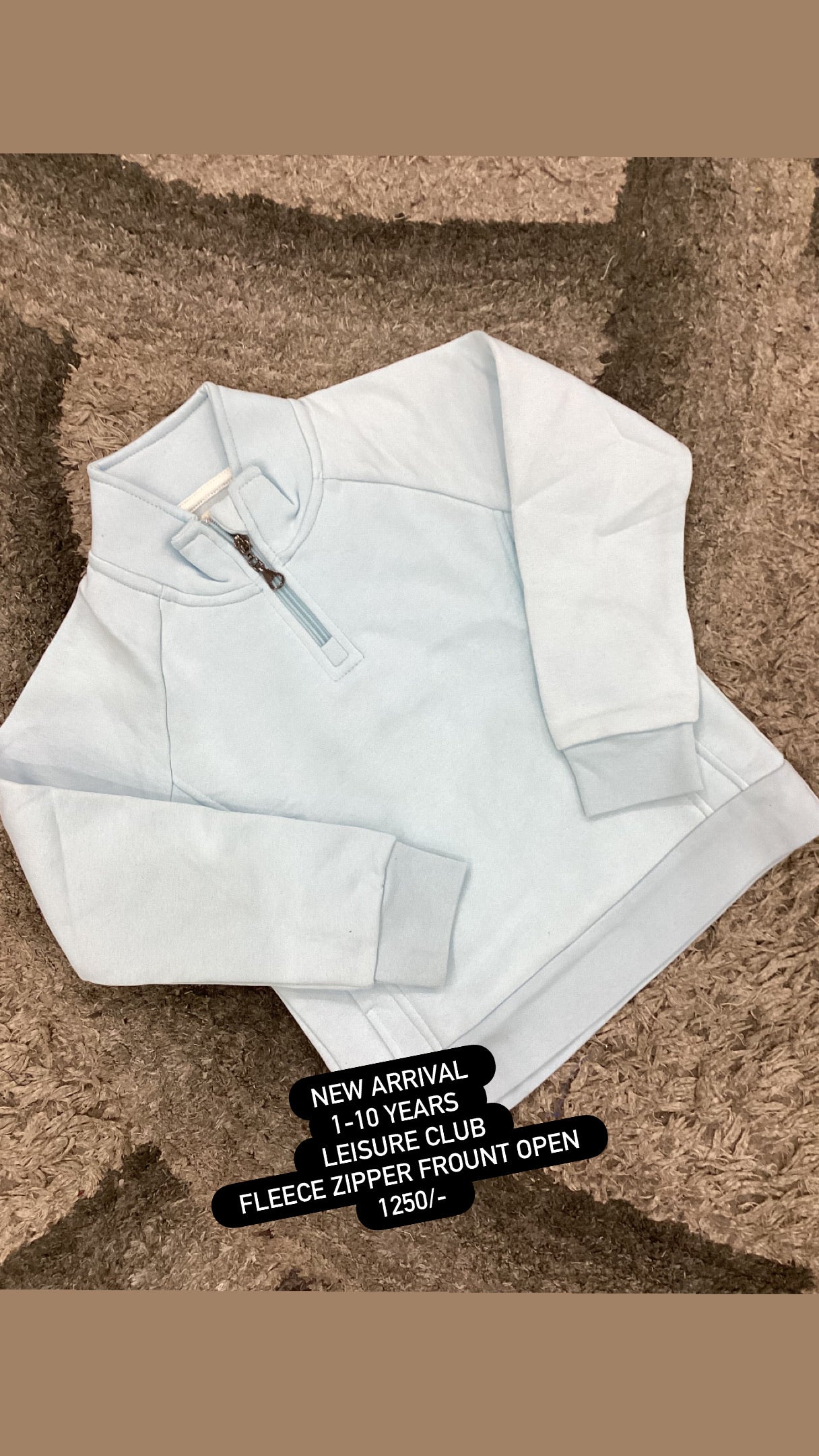 Kids Girls Boys Affordable Baby Outfits –- Winter Fleece Front Open ZIpper Branded Leisure Club