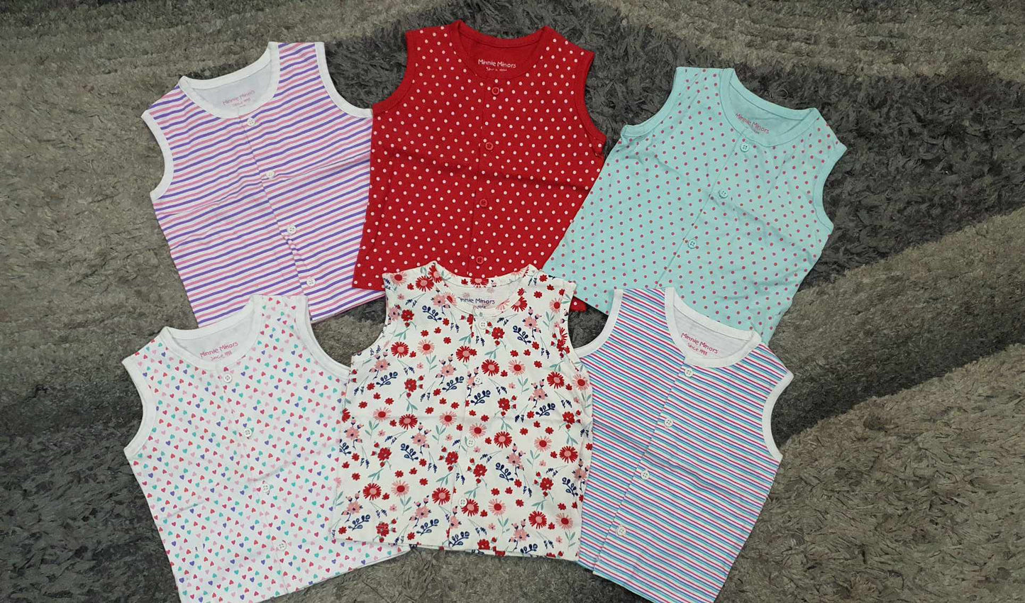 Kids Infant Girls Summer Pack of 2: 6-9 Months One shirt with One Romper