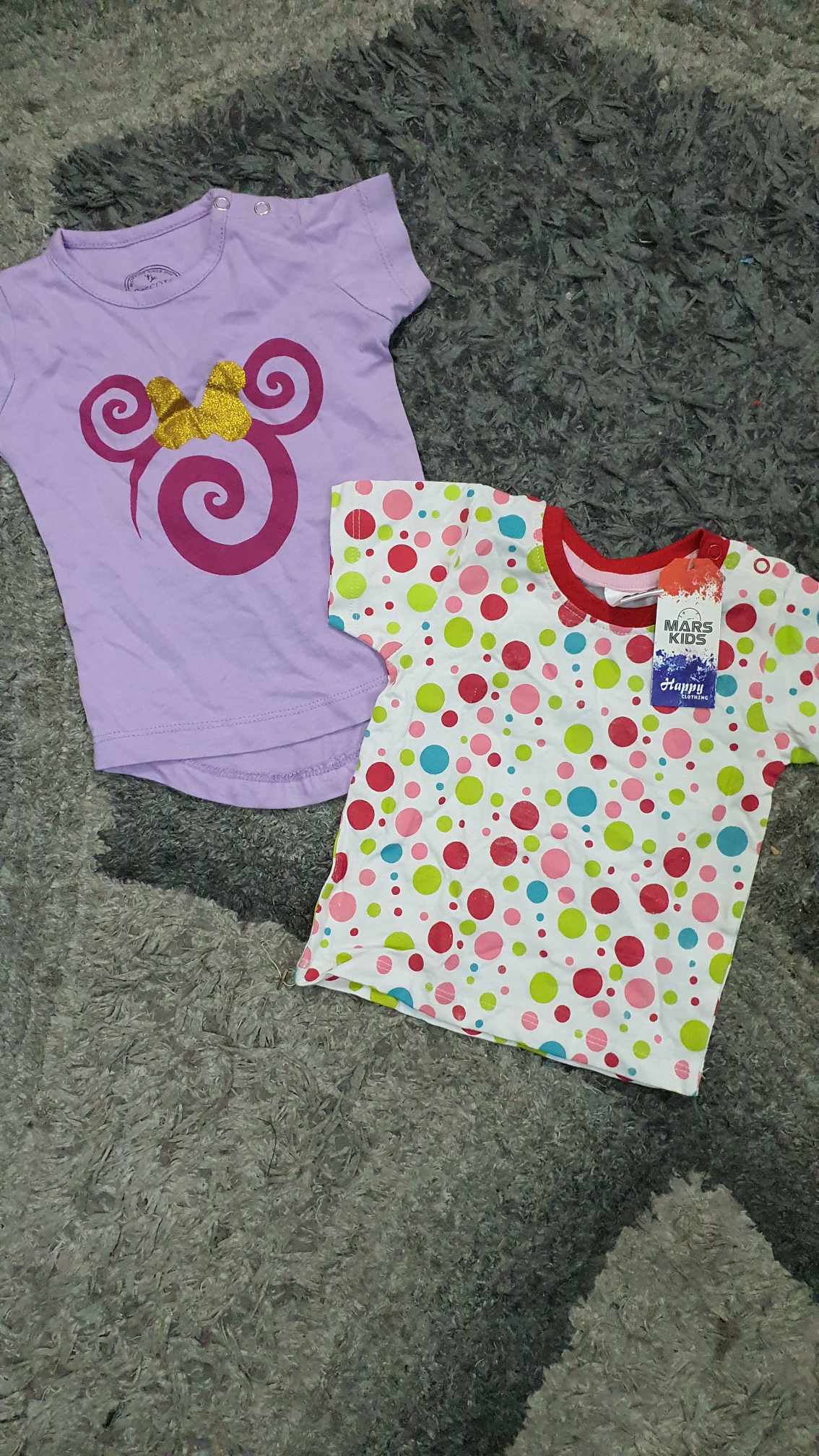 Kids Infant Girls Summer Pack of 2: 6-9 Months, 2 Branded Shirts