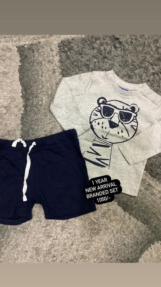 Kids Boys Summer Sale Deal Pack of 2 with Branded Shirt with Shorts