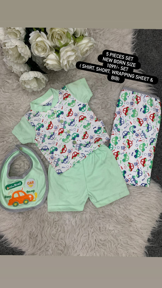 Kids Infant Affordable Baby Outfits –- Summer New Arrival 5 Pcs Starter Sets