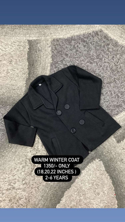 Kids Girls Boys Fleece Winter Warm Long Coat Imported Branded