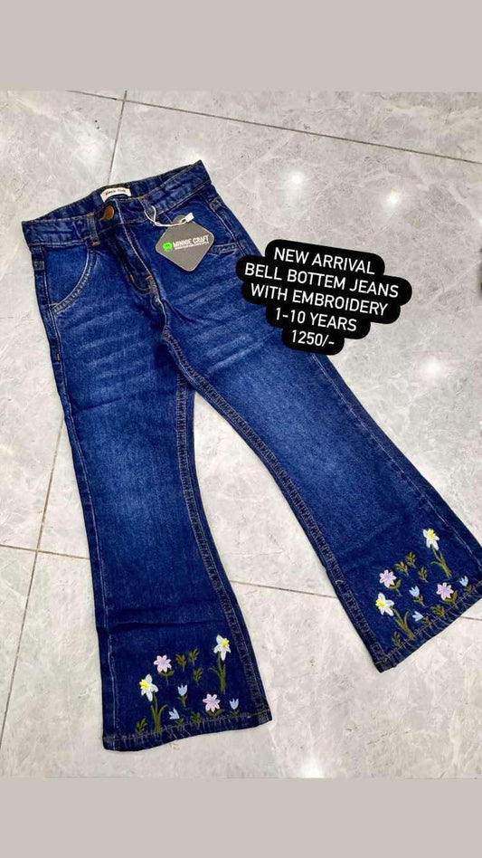 Kids Girls Imported Branded Denim Jeans Bell Bottom