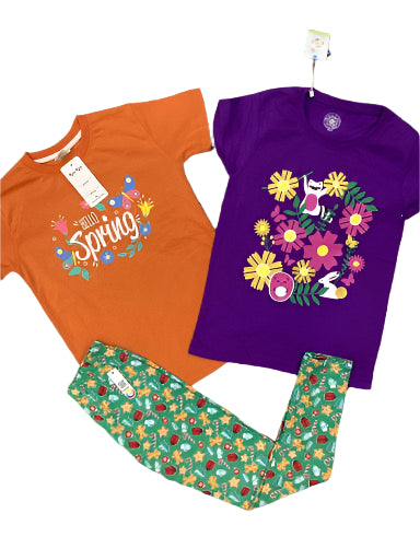 Kids Girls Summer Deals 7-8 Years Shirts and Tights