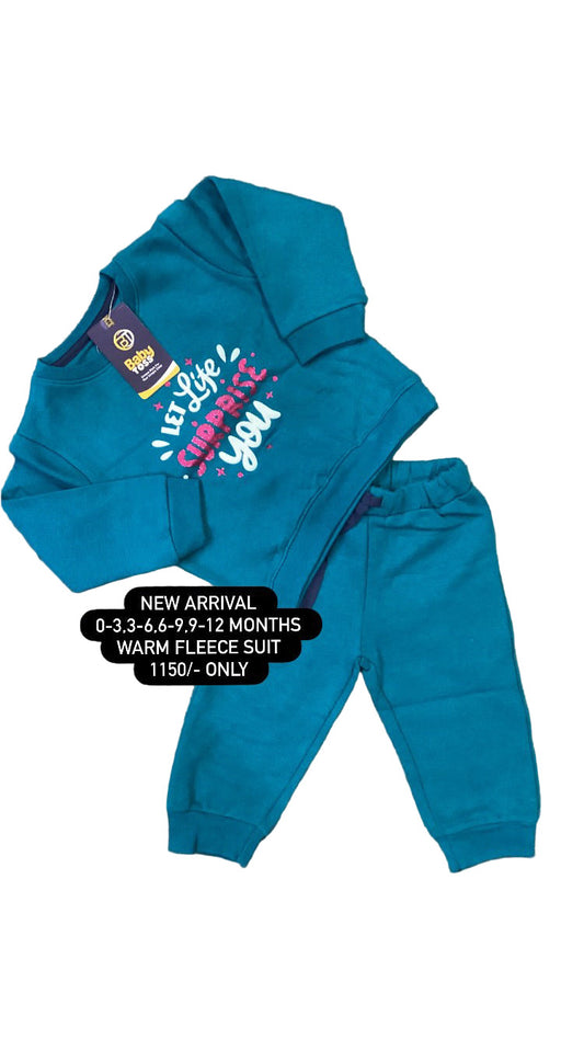 Kids Infant Affordable Baby Outfits –- Warm Fleece Branded Track Suit