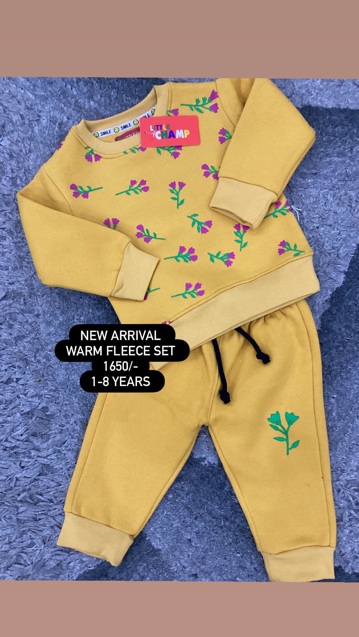 Kids Girls Affordable Baby Outfits –- Winter Warm Branded Track Suit