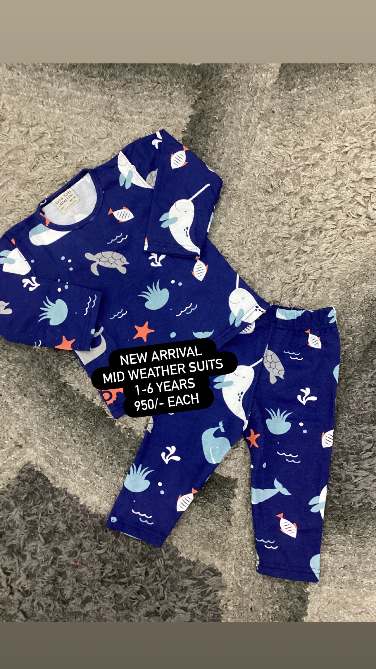 Kids Girls Boys Affordable Baby Outfits –- Winter Mid Weather Full Sleeves Branded Imported Sets