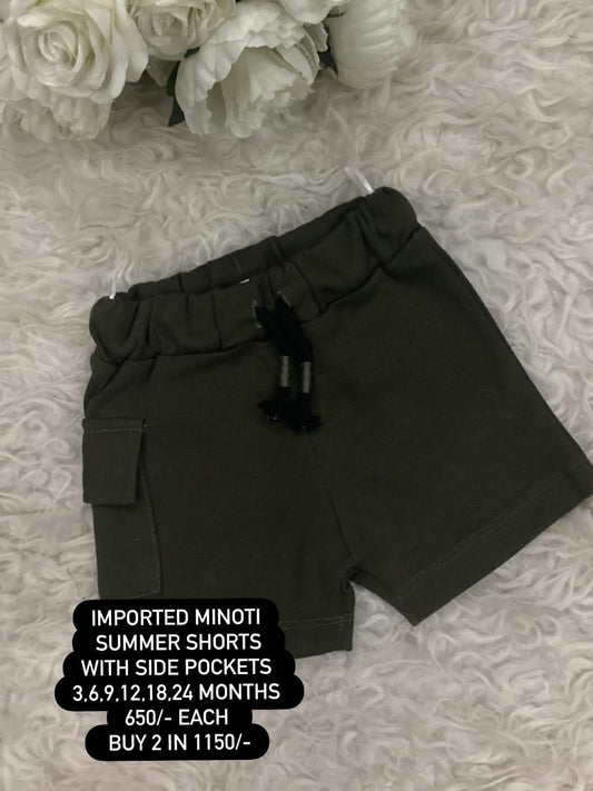 Kids Infant Affordable Baby Outfits –- Summer New Arrival Original Minoti Shorts