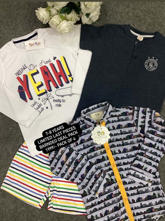 Kids Affordable Collection 2026: Kids Boys Branded Packs Deal Summer Sale 7-8 Years