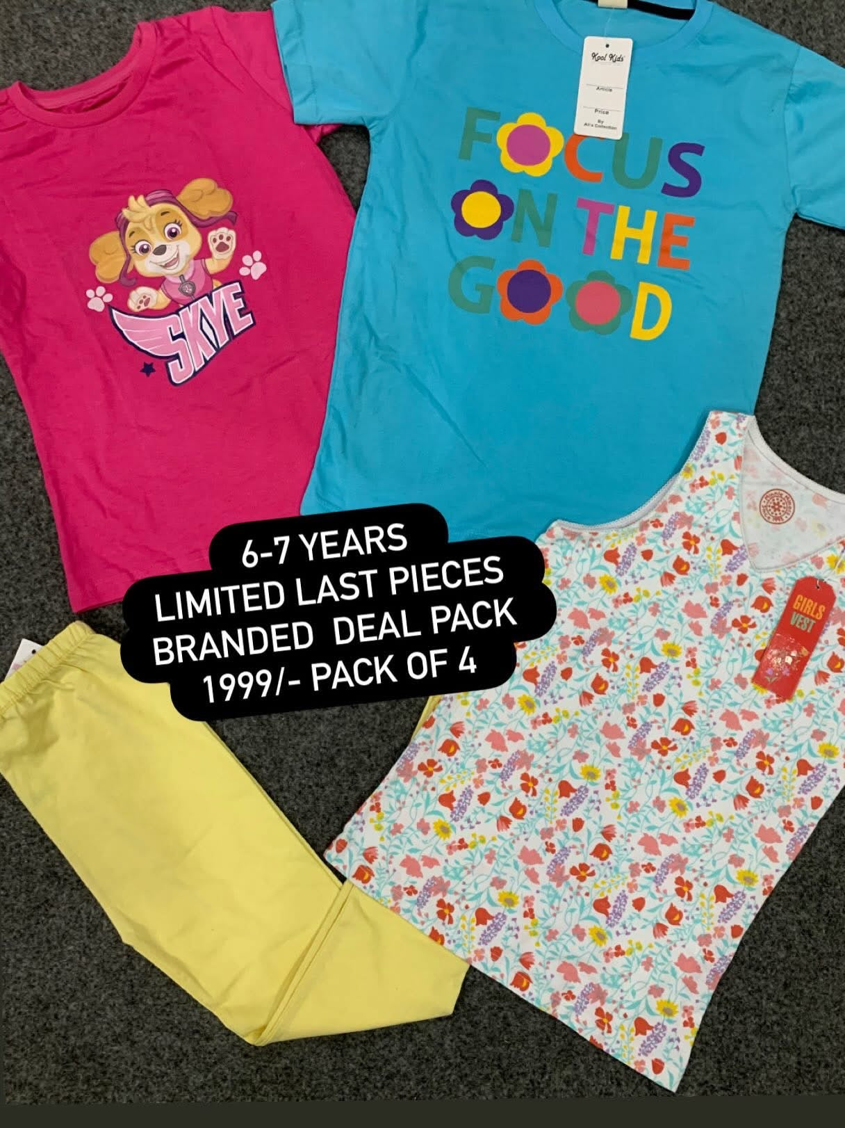 Kids Affordable Collection 2026: Kids Girls Branded Packs Deal Summer Sale 6-7 Years