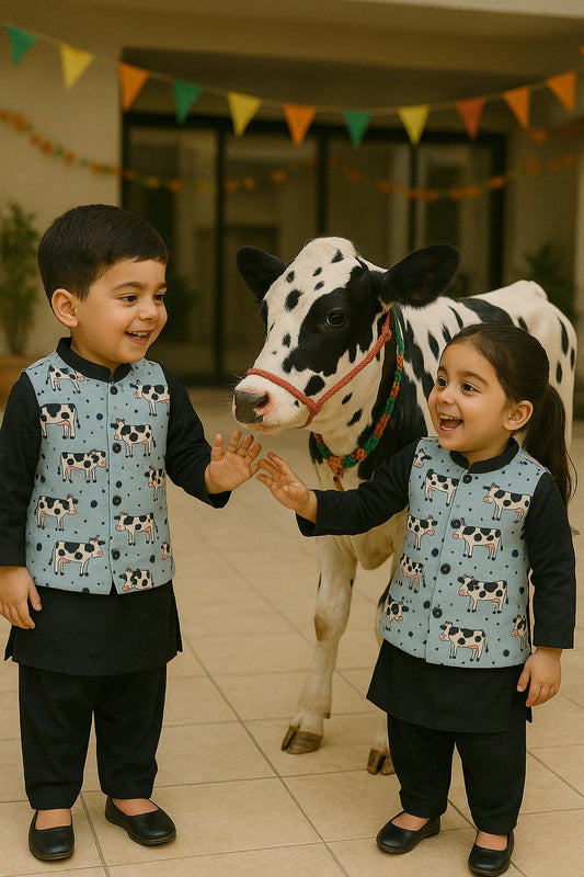 Celebrate Eid in style! Kids Girls Summer Lawn Bakra Print – New Arrival perfect for 2025 Eid fashion