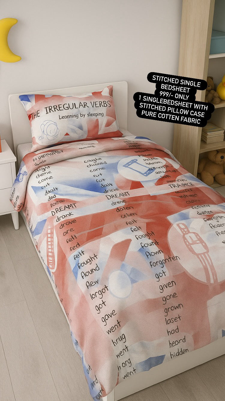 Kids Bedding Affordable Baby –- Single Bedsheet Imported Fabric Stiched with Single Pilow