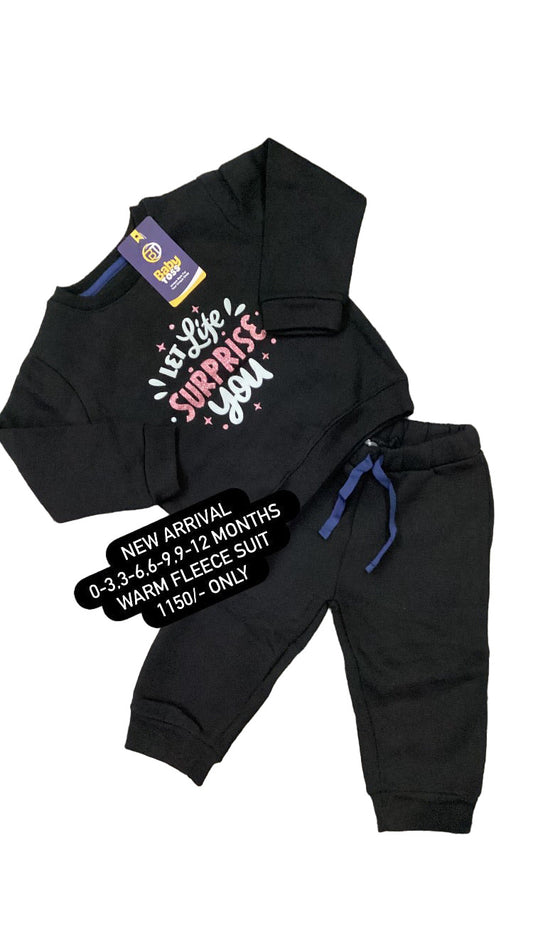 Kids Infant Affordable Baby Outfits –- Warm Fleece Branded Track Suit