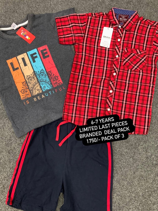 Kids Affordable Collection 2026: Kids Boys Branded Packs Deal Summer Sale 6-7 Years
