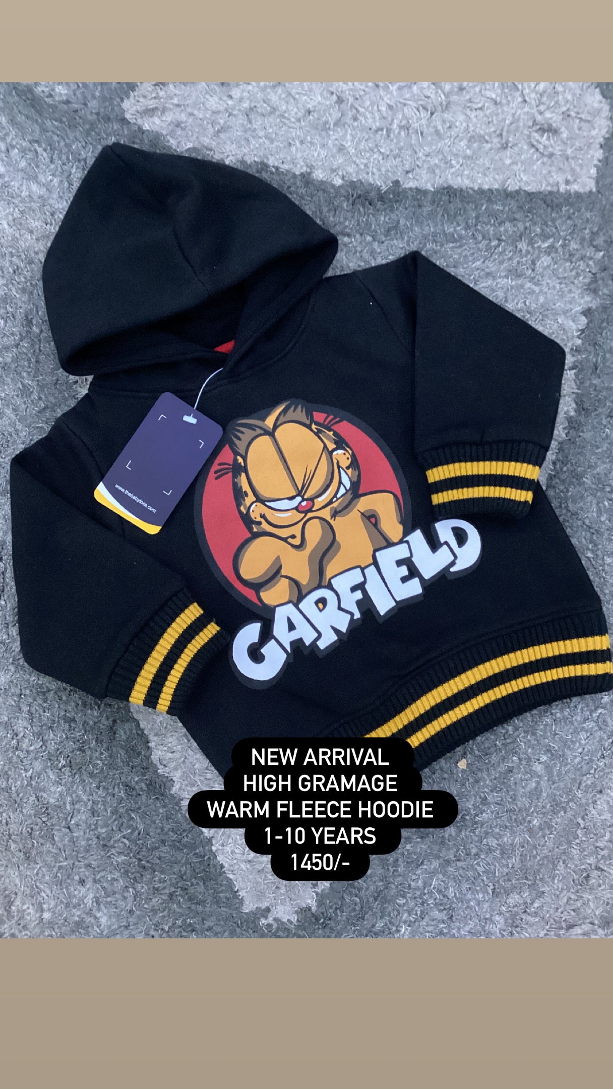 Kids Boys Girls Affordable Baby Outfits –- Winter Warm Fleece Branded Hoodie