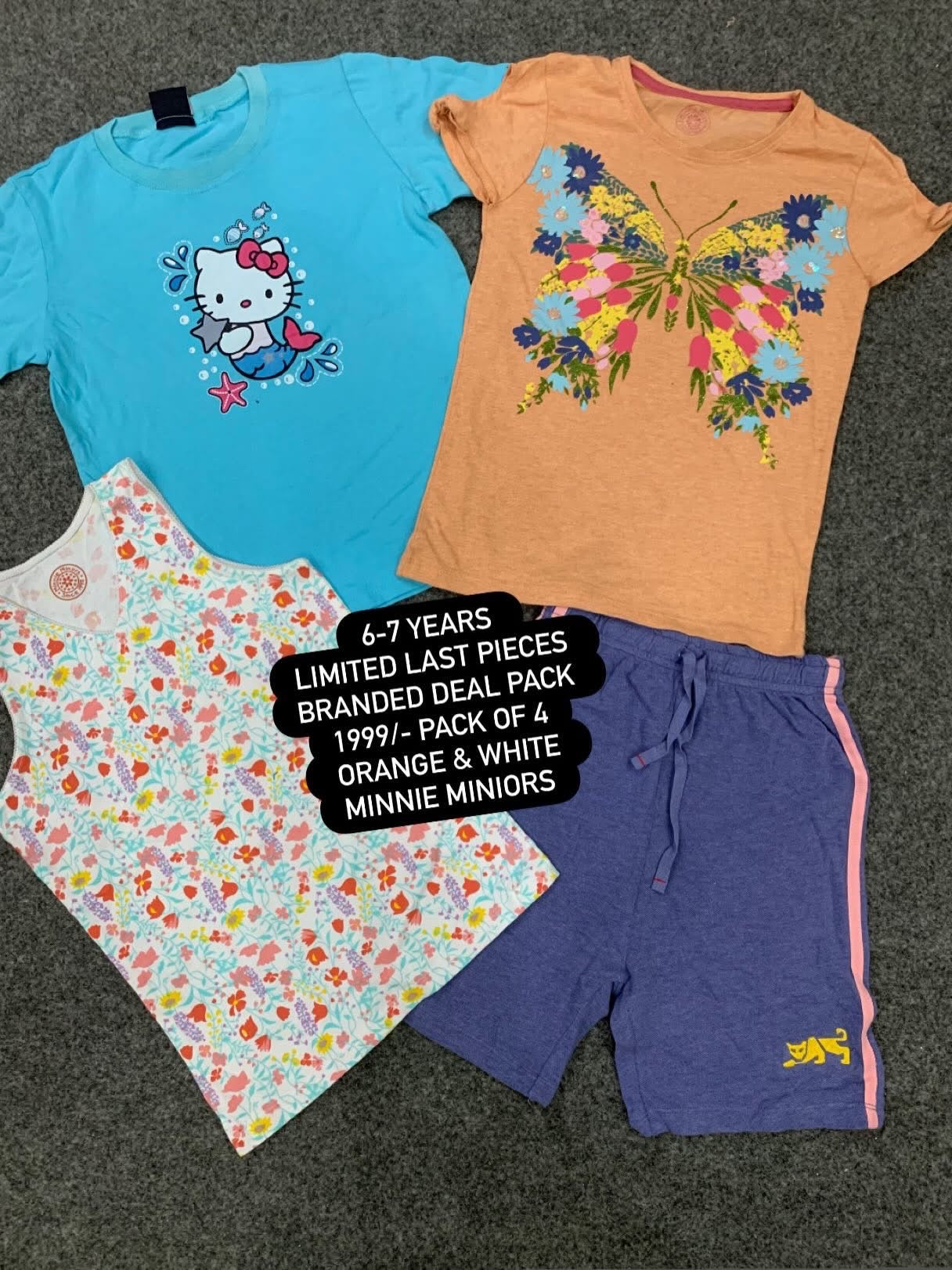 Kids Affordable Collection 2026: Kids Girls Branded Packs Deal Summer Sale 6-7 Years
