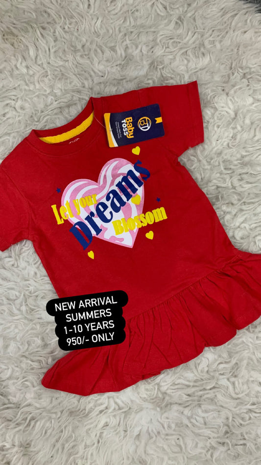 Kids Girls Affordable Baby Outfits –- Summer New Arrival Original Branded Tops