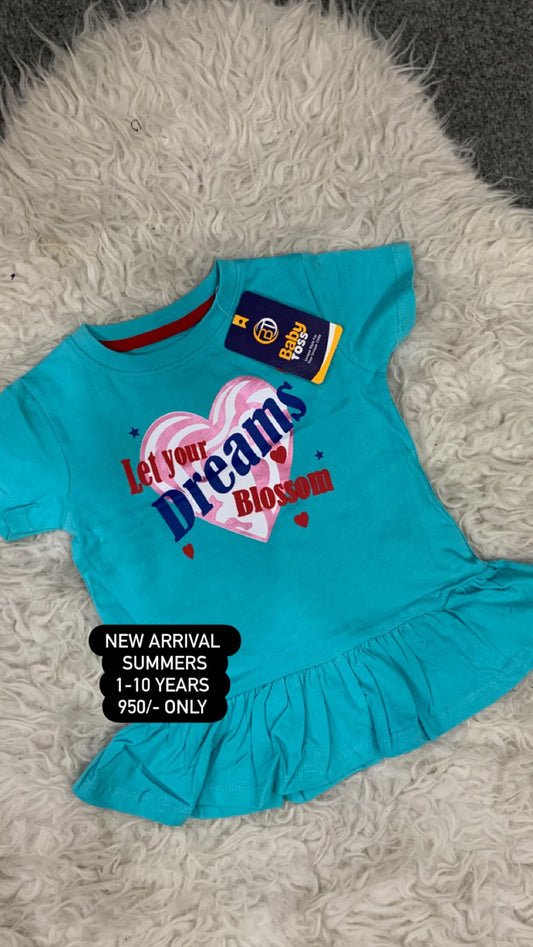 Kids Girls Affordable Baby Outfits –- Summer New Arrival Original Branded Tops
