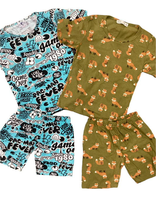 Kids Girls Boys Summer Pj Suit 5-6 Year