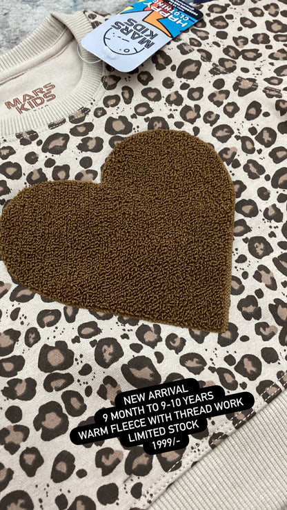 Kids Girls Affordable Baby Outfits –- Winter Warm Fleece Branded Track Suit