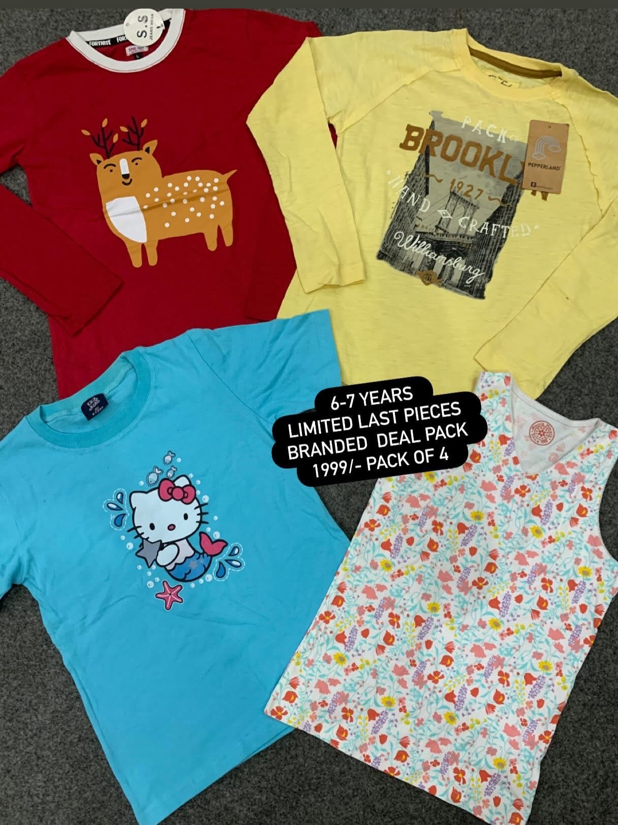 Kids Affordable Collection 2026: Kids Girls Branded Packs Deal Summer Sale 6-7 Years