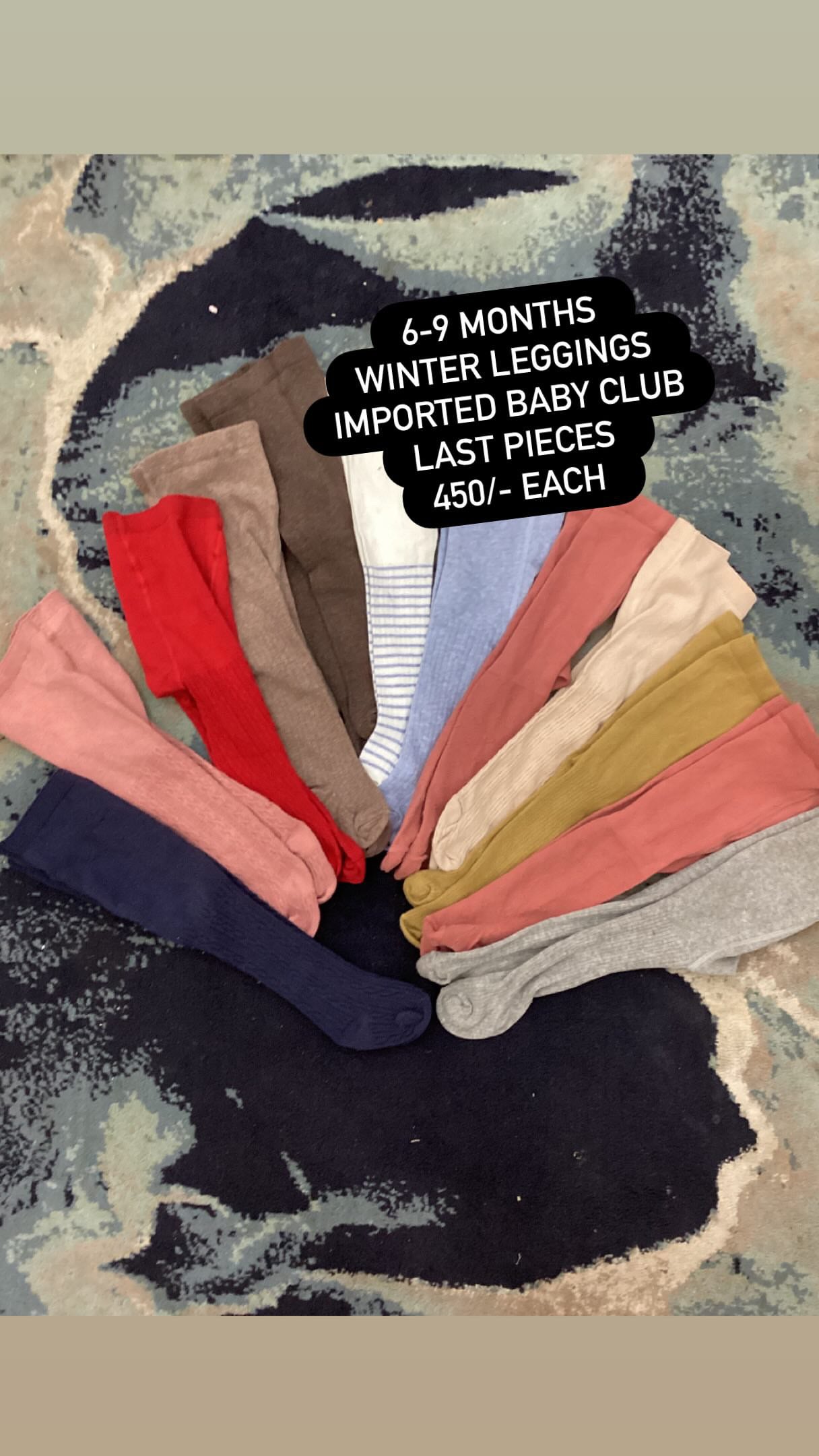 Kids Infant Affordable Baby Outfits –- Winter Warm Branded Imported Woolen Leggings