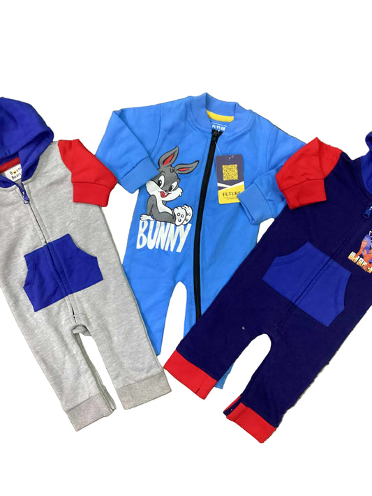 Kids Infant Affordable Baby Outfits –-Imported Light Fleece and Terry Romper
