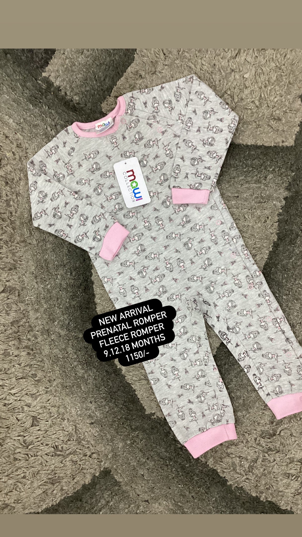 Kids Infant Girls Affordable Baby Outfits –- Mid Weather Branded Rompers