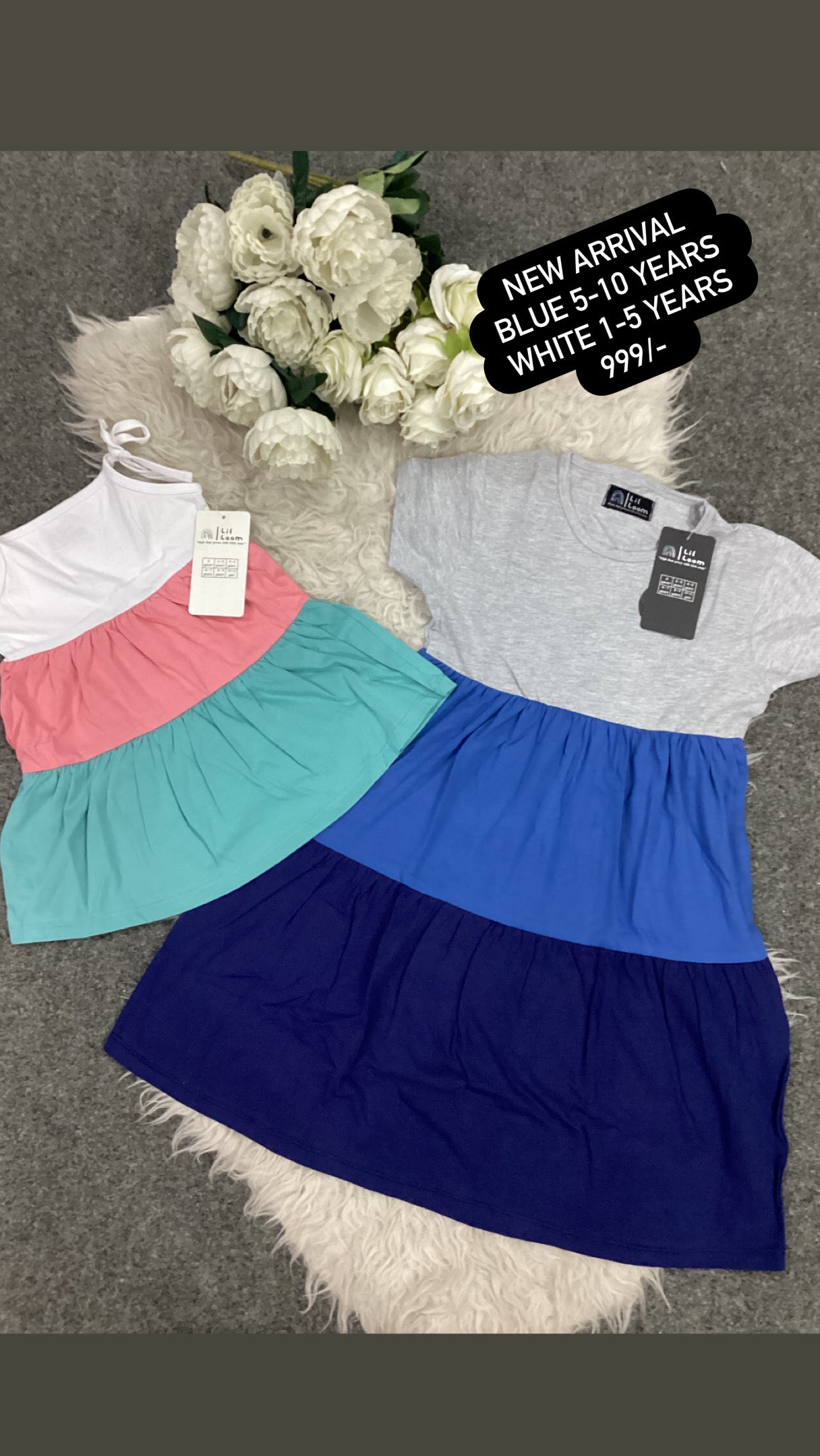 Kids Girls Affordable Baby Outfits –- Summer New Arrival Original Branded Top 3 Tierd