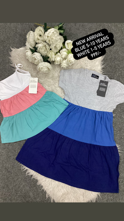 Kids Girls Affordable Baby Outfits –- Summer New Arrival Original Branded Top 3 Tierd