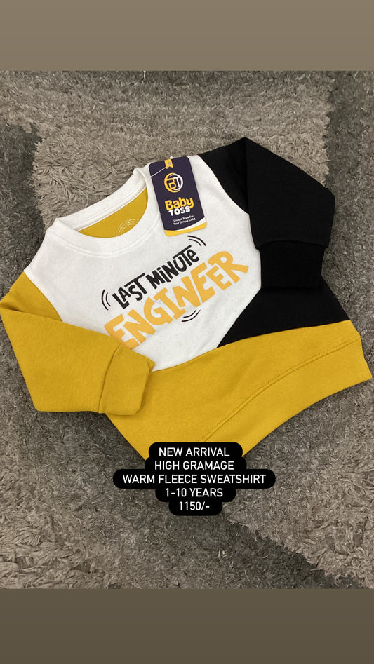 Kids Boys Girls Affordable Baby Outfits –- Winter Warm Fleece Branded Shirt