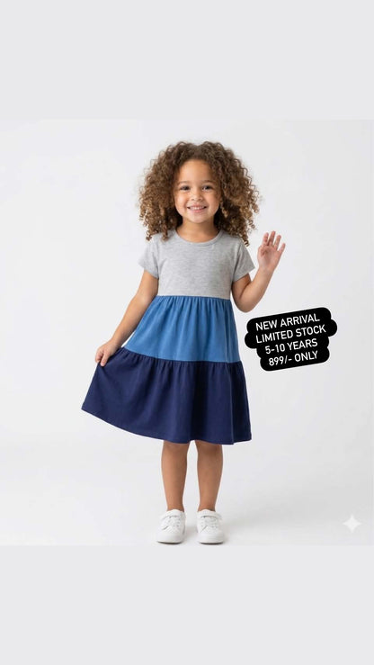 Kids Girls Affordable Baby Outfits –- Summer New Arrival Original Branded Top 3 Tierd